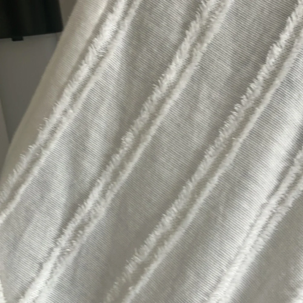 SOLD Mauve by Anthropologie XS white Faux Wrap blouse gauze like top beach vibes - Picture 6 of 9